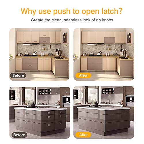 Iman Puerta Armario Presion Magnetica Jiayi 4 Pcs Push Open Metal Pestillo Magnetico Amortiguador Cierre Sujetar Puerta de Madera para Cocina Sujeccion Cajon Cerradore Mueble Cerrojo Iman Cerradura