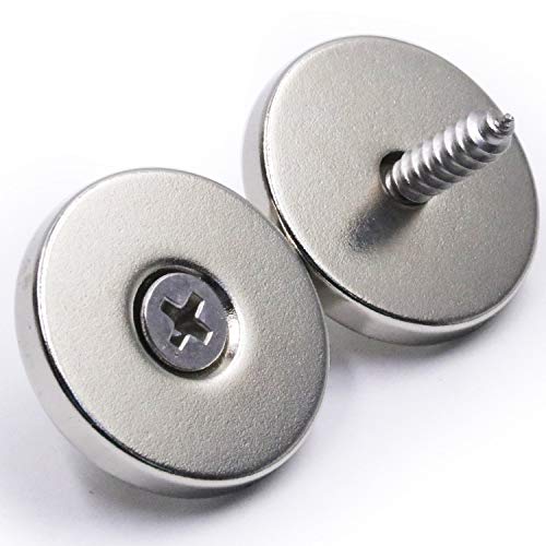 Imanes de agujero avellanado de disco de neodimio de 10 unidades, imanes fuertes, permanentes, de tierra rara 30 mm x 5 mm, con 10 tornillos