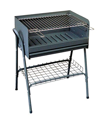 IMEX EL ZORRO Barbacoa con Parrilla Cincada y Bandeja Inferior, Negro, 59x40x85 cm, 71761