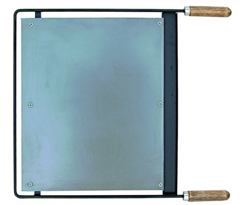 IMEX EL ZORRO Cajón para Barbacoa con Parrilla de INOX, 61 x 40 x 33 cm, Gris FORJA, 71515 + 71626 Plancha para Barbacoa, Hierro, Gris, 60 x 41 cm