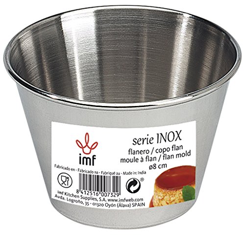 imf Serie INOX Flanero Inoxidable, Acero, Metalizado, 8x8x8 cm