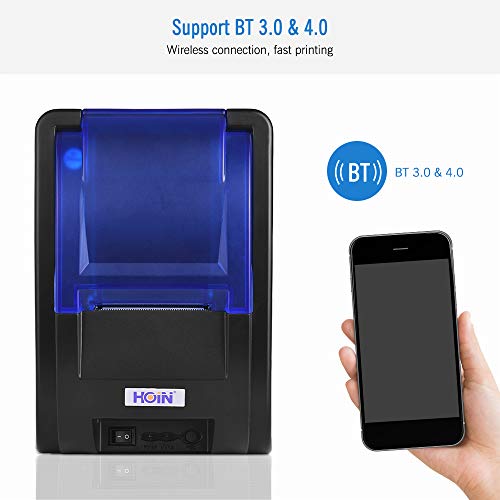 Impresora térmica de Recibos de 58 mm con Interfaz BT y USB Impresión Clara de Tickets de facturas de Alta Velocidad Compatible con los comandos ESC/POS establecidos para la Tienda del supermercado
