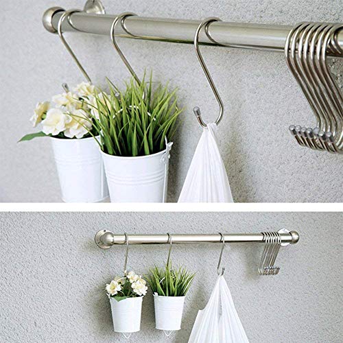 INCREWAY - Ganchos para colgar en forma de S de 11.8 pulgadas, tamaño grande, de acero inoxidable para utensilios de cocina, ollas, utensilios, plantas, toallas, herramientas de jardinería, ropa