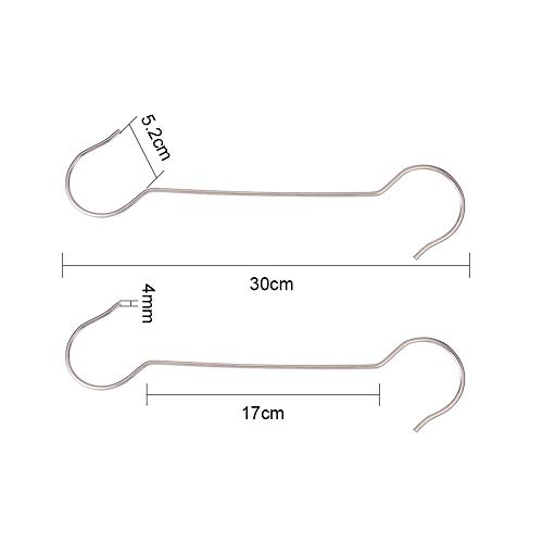 INCREWAY - Ganchos para colgar en forma de S de 11.8 pulgadas, tamaño grande, de acero inoxidable para utensilios de cocina, ollas, utensilios, plantas, toallas, herramientas de jardinería, ropa