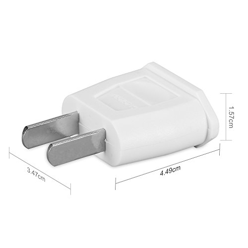 Incutex 6X adaptadores USA adaptadores Estados Unidos Tipo A Adaptador Canada, Blanco