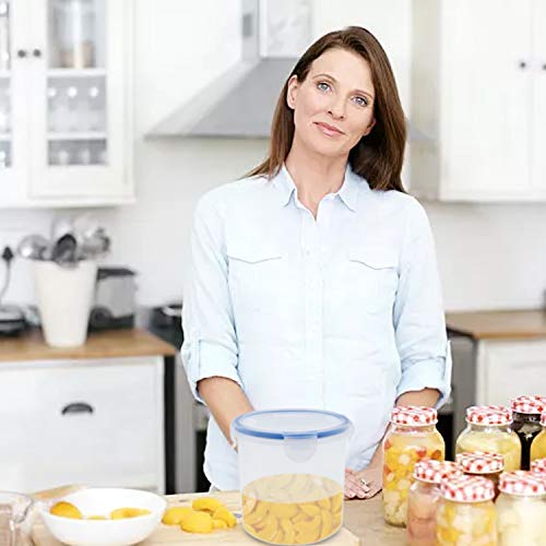 Indmird Recipientes para Cereales Almacenamiento de Alimentos, 4 Piezas Juegos de tarros, Jarras de Almacenamiento de Plástico con Tapa Hermética, para sopas, ensaladas