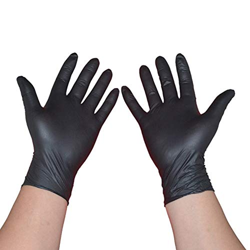 Industrial Negro Guantes De Nitrilo con Empuñadura De Diamante Caja De 100, 6 Mil, Tamaño S M, Sin Polvo, con Textura, Desechable para El Hogar, Limpieza, Protección, La Industria