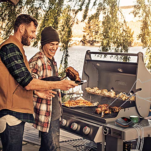 Inkbird IBT-4XS Termómetro de carne Termómetro inalámbrico para barbacoa Termómetro de parrilla Bluetooth con batería recargable magnética Pantalla giratoria Barbacoa Asador de carne asada Ahumador