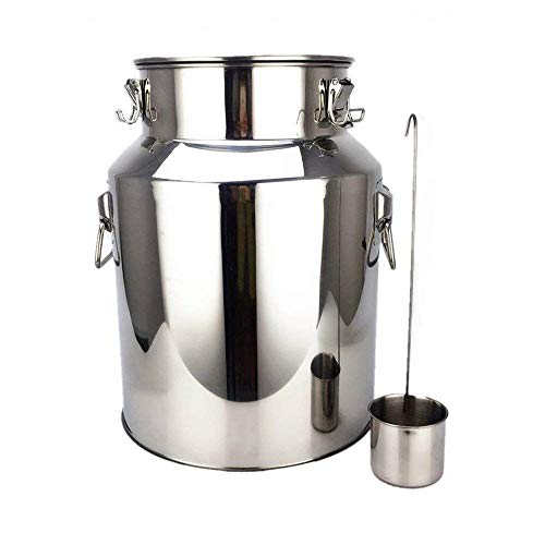 InLoveArts Barril de Acero Inoxidable de 4.75 galones 304, fermentador de Acero Inoxidable 18L, Cerveza Artesanal, elaboración de Cerveza, Aceite de Almacenamiento, arroz, Barril de Agua
