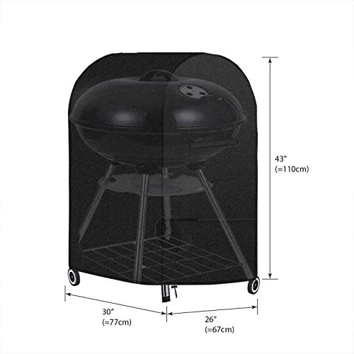 INMUA Funda para Barbacoa Impermeable, Cubierta de la Parrilla Impermeable, Protector para Barbacoa Anti-UV Anti-Viento 420D Oxford Tela (77 X 66 X 110 CM)