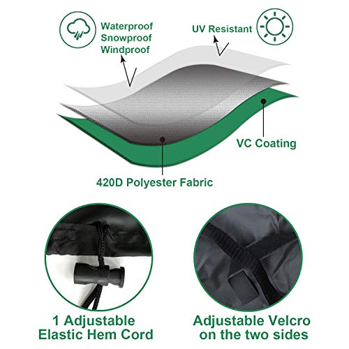 INMUA Funda para Barbacoa Impermeable, Cubierta de la Parrilla Impermeable, Protector para Barbacoa Anti-UV Anti-Viento 420D Oxford Tela (77 X 66 X 110 CM)
