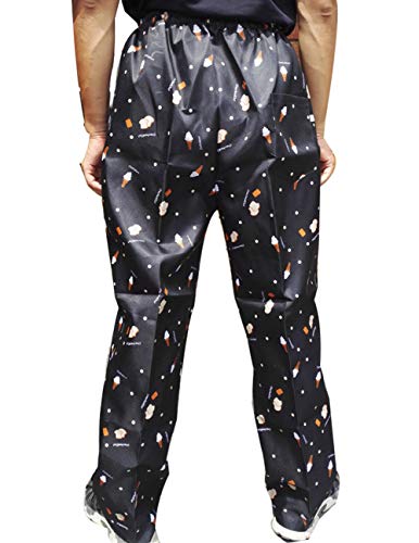 Insun Hombre Pantalón Elástico para Chef Pantalones de Cocinero Cocinero Trabajo Pantalones Helado 44