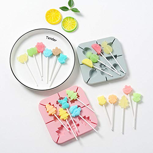 Integrity.1 Molde De Caramelo De Chocolate,Molde de Silicone Lollipop,Molde de Silicona,Molde de Dulces de Bricolaje,con Sugar Stick, para Hacer Piruletas, Gelatina, Chocolate, Cubitos de Hielo