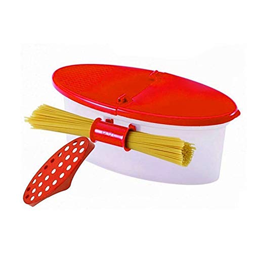 Inteligente Herramientas Cuecepasta Resistente Calor PP Barco Vapor Microondas Barco Colador De Pasta De Microondas De Cocina Spaghetti Bowl