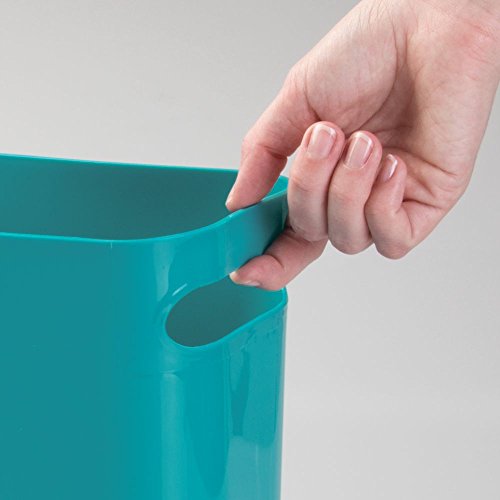 InterDesign Una Papelera de Reciclaje con Asas, Cubo de Basura de plástico, Papelera de Oficina, Cocina o baño