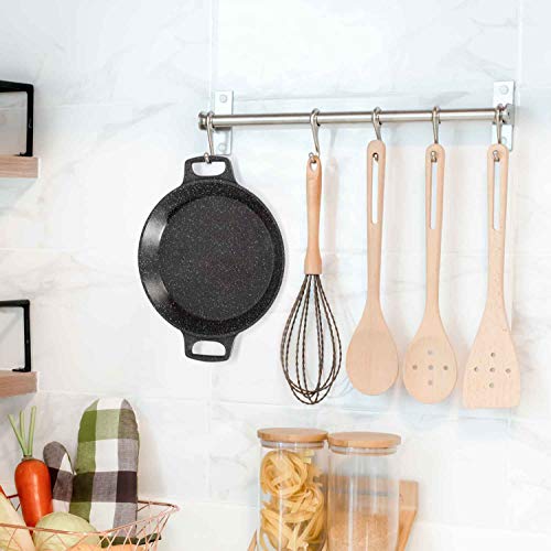 INTIGNIS Paella Pan - Mangos de silicio extraíbles con Revestimiento de mármol Antiadherente (36cm)