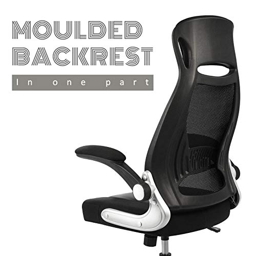 IntimaTe WM Heart Giratoria de Oficina Silla de Escritorio de Malla con Reposacabezas, Ergonómica Mecanismo Sincronizado Altura Ajustable 115.5-125cm, Negro