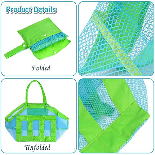 INTVN Set de 2 Bolsas de Malla para la Playa Juguetes de Niños / Toallas etc - Ideal para Piscina