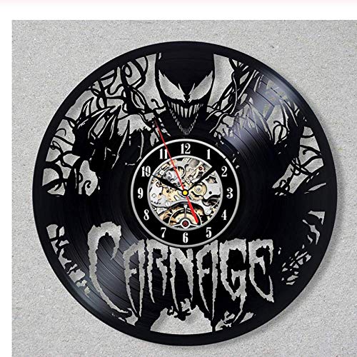 Ioxlks Vinyl Record Reloj de Pared Reloj de Pared de Disco de Vinilo Diseño Moderno Relojes de carnicería creativos Reloj de Pared Decoración para el hogar Regalo silencioso para su Novio