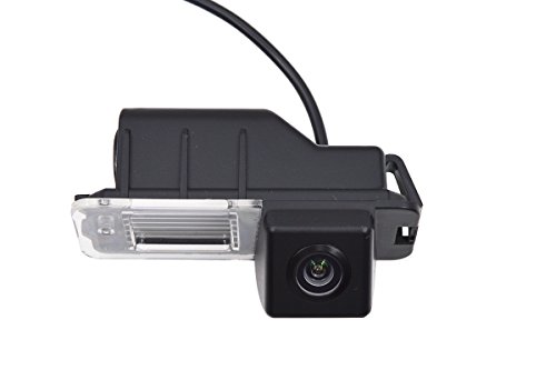 iParaAiluRy Cámara de Vista Trasera HD Cámara Reversa de Reserva para el VW Golf 6 CC 2010/2011/2012, Porsche Cayenne VW Magotan POLO hatchback 2011/2012/2013, VW Beetle 2012/2013/2014, VW Bora 2012/2013, VW Jetta 2012, Skoda Yeti 2014