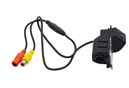 iParaAiluRy Cámara de Vista Trasera HD Cámara Reversa de Reserva para el VW Golf 6 CC 2010/2011/2012, Porsche Cayenne VW Magotan POLO hatchback 2011/2012/2013, VW Beetle 2012/2013/2014, VW Bora 2012/2013, VW Jetta 2012, Skoda Yeti 2014