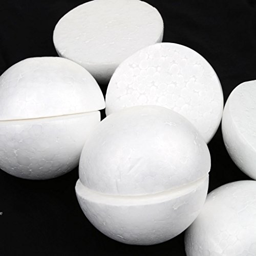 IPOTCH Paquete De 10, 10 Cm De Modelado De Poliestireno, Espuma De Poliestireno, Bola De Espuma Semi Sólida, Artesanía Blanca, Bolas De Decoración De Arte Pa