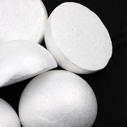 IPOTCH Paquete De 10, 10 Cm De Modelado De Poliestireno, Espuma De Poliestireno, Bola De Espuma Semi Sólida, Artesanía Blanca, Bolas De Decoración De Arte Pa