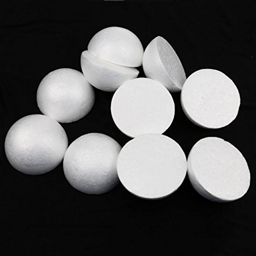 IPOTCH Paquete De 10, 10 Cm De Modelado De Poliestireno, Espuma De Poliestireno, Bola De Espuma Semi Sólida, Artesanía Blanca, Bolas De Decoración De Arte Pa