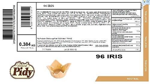 Iris High Mini Crispy Flower-cups 4 cm Diameter 96 Portions