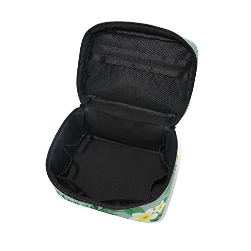 ISAOA Bolsa de Maquillaje piña Plumeria Neceser de Viaje para cosméticos Bolsa de de Cepillo Bolsa de Lavado portátil Bolsa de Maquillaje de Viaje Bolsa de Maquillaje para Mujeres y niñas