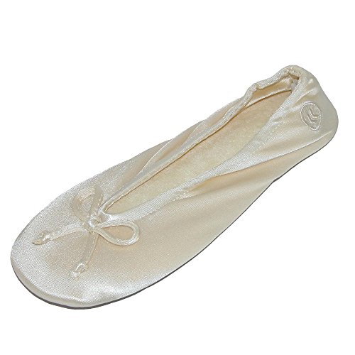 Isotoner - Zapatillas de bailarina clásicas (raso, 2 unidades), color, talla L