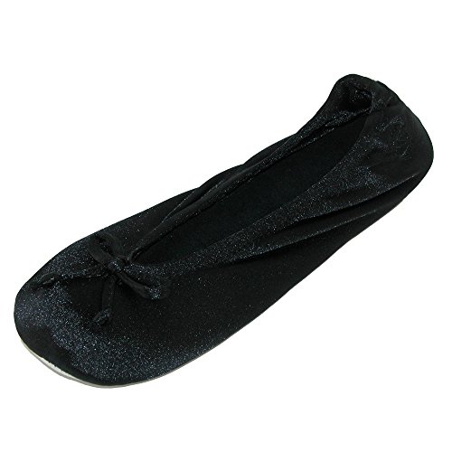 Isotoner - Zapatillas de bailarina clásicas (raso, 2 unidades), color, talla L