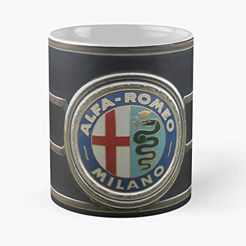 Italian Italy Giulia Milano Alfa Romeo La Mejor Taza de café de cerámica de mármol Blanco de 11 oz