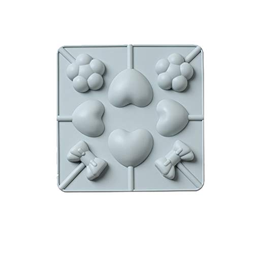 iTemer 1 unidades creativas de San Valentín serie amor piruleta forma de silicona molde de pastel de silicona fondant molde Azul 15cm * 15.1cm * 1.5cm