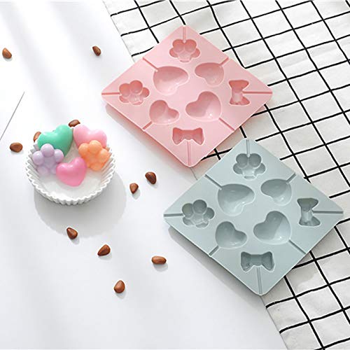 iTemer 1 unidades creativas de San Valentín serie amor piruleta forma de silicona molde de pastel de silicona fondant molde Rosa 15cm * 15.1cm * 1.5cm