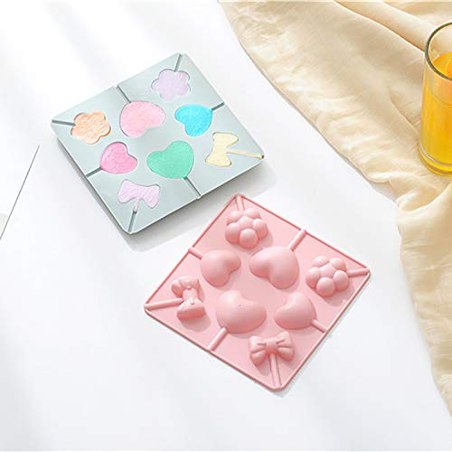 iTemer 1 unidades creativas de San Valentín serie amor piruleta forma de silicona molde de pastel de silicona fondant molde Rosa 15cm * 15.1cm * 1.5cm