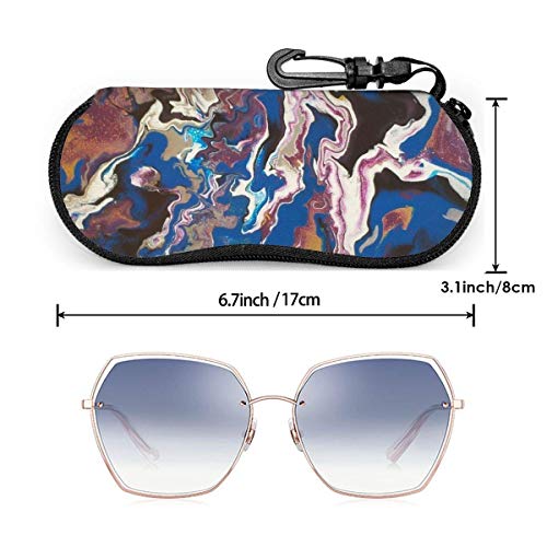 IUBBKI Estuche para anteojos Romano Art para mujeres y hombres, estuche blando para gafas de sol portátil con mosquetón