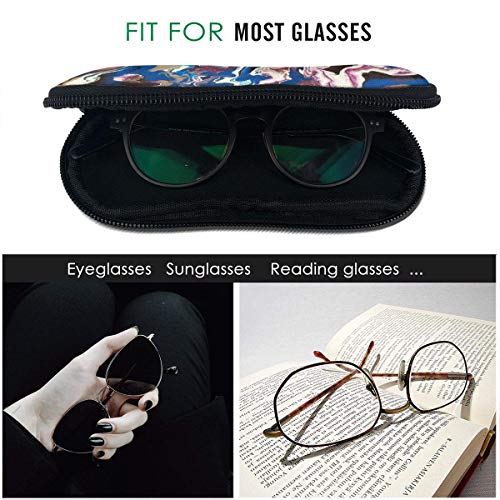 IUBBKI Estuche para anteojos Romano Art para mujeres y hombres, estuche blando para gafas de sol portátil con mosquetón