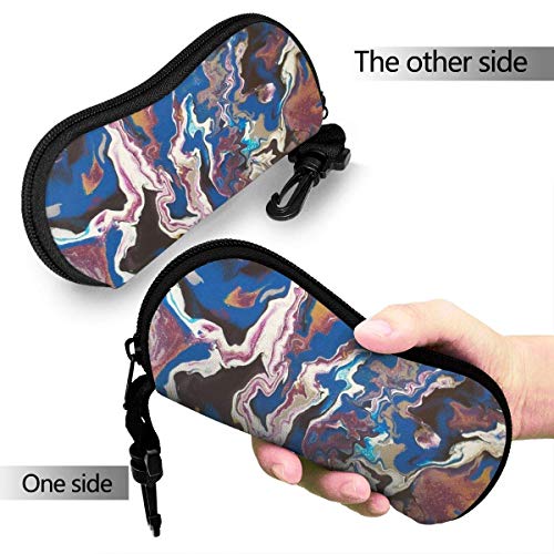 IUBBKI Estuche para anteojos Romano Art para mujeres y hombres, estuche blando para gafas de sol portátil con mosquetón