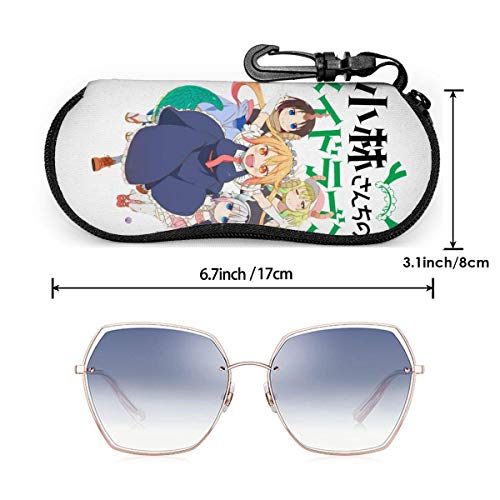 IUBBKI Miss Kobayashi 's Dragon Gafas de sol Estuche blando Estuche blando con cremallera portátil Estuche para anteojos