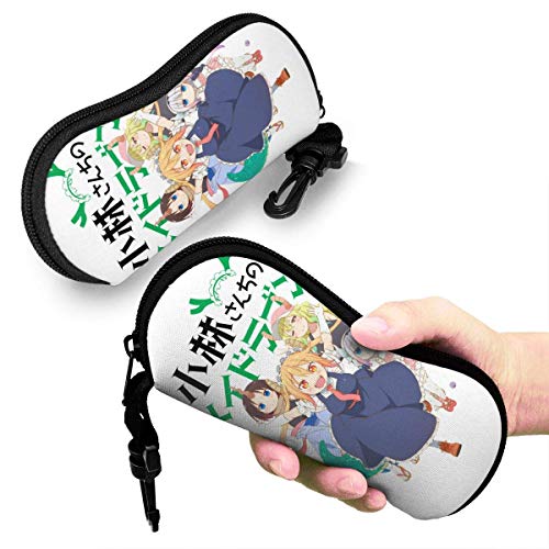 IUBBKI Miss Kobayashi 's Dragon Gafas de sol Estuche blando Estuche blando con cremallera portátil Estuche para anteojos