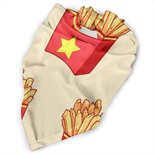 iuitt7rtree - Pañuelo para Perro con diseño de Patatas Fritas sin Costuras, Lavable, para Perro, Cachorro, pañuelo para bebé, Accesorios
