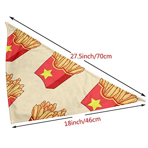 iuitt7rtree - Pañuelo para Perro con diseño de Patatas Fritas sin Costuras, Lavable, para Perro, Cachorro, pañuelo para bebé, Accesorios