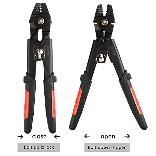 IWISS IWS-250B Herramienta para prensar cables de acero al carbono de hasta 2.2 mm (negro)