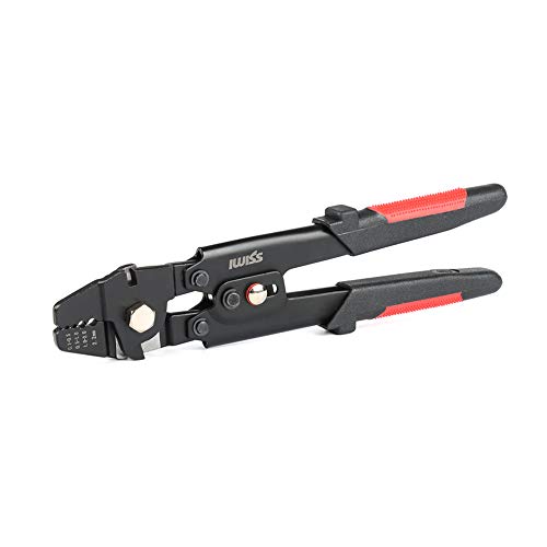 IWISS IWS-250B Herramienta para prensar cables de acero al carbono de hasta 2.2 mm (negro)