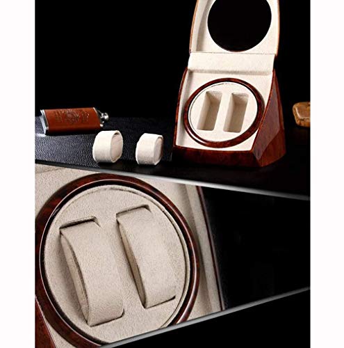 J-Cajas De Reloj Doble Watch Winder Box For Los Relojes Automáticos, Artesanía 100% El Medio Ambiente del ABS De Madera, Accionado por Motor Súper Tranquilo Japonesa