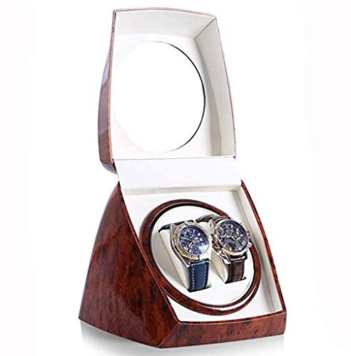 J-Cajas De Reloj Doble Watch Winder Box For Los Relojes Automáticos, Artesanía 100% El Medio Ambiente del ABS De Madera, Accionado por Motor Súper Tranquilo Japonesa
