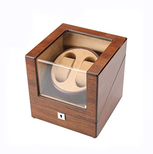 J-Cajas De Reloj Madera antimagnético Silencio Watch Winder, Reloj mecánico automático de la coctelera, impulsado Super Tranquila Motor Mabuchi Japonesa