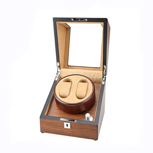 J-Cajas De Reloj Madera antimagnético Silencio Watch Winder, Reloj mecánico automático de la coctelera, impulsado Super Tranquila Motor Mabuchi Japonesa
