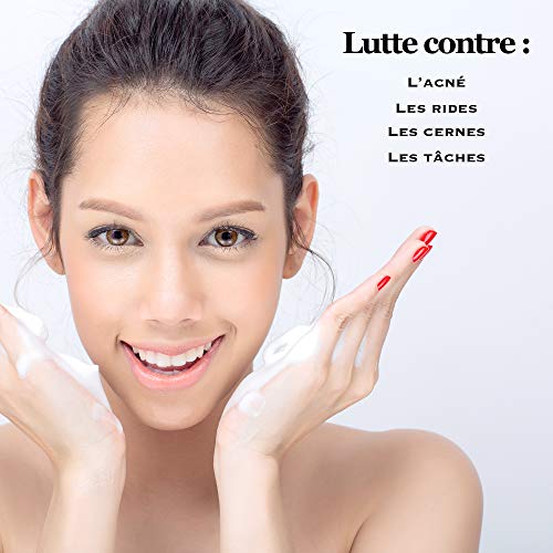 Jabón natural con aceite de ricino, aceite de oliva, aceite de coco, manteca de cacao y manteca de karité - Cuidado facial y corporal a base de principios activos naturales y extracto de flores